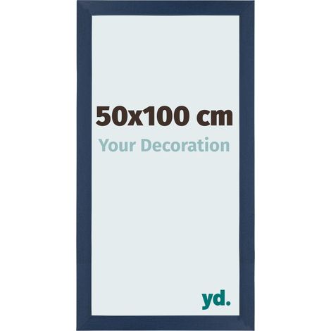 yd. - Cadre photo 50x100 - Bleu Fonce Patine - MDF - Mura