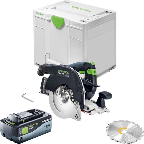 Festool HKC 55 KEB-Basic Sega circolare a batteria 18 V 160 mm Brushless + 1x batteria 8,0 Ah + Systainer - senza caricabatteria