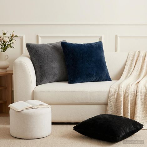 vidaXL Funda de almohada 2 uds. HEERLEN Azul marino 50 x 50 cm (1/5)