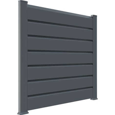 CLOSEA Kit extension clôture PVC gris - lg : 1m50 x ht : 1m30 (1/5)