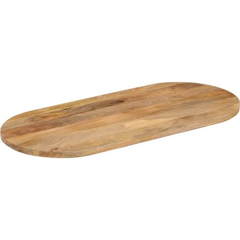 Dessus de table  Dessus de bureau  Plateau de table 90x40x3,8 cm ovale bois massif de manguier