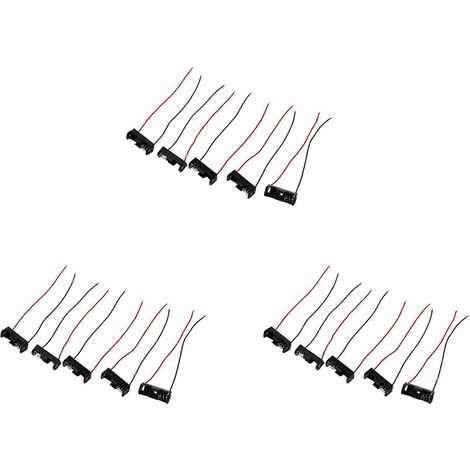 Support de câble noir de 15 pièces de 4,3 pouces pour le rangement de la batterie, adapté à une batterie 12V 23A/27A. (1/5)
