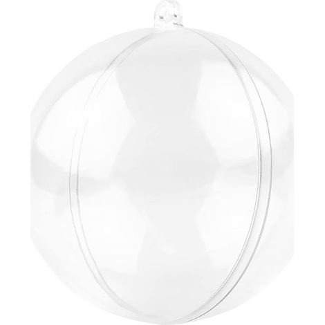 20 Pièces Boules de Noël Transparentes à Remplir 8cm, Boule de Noël en Plastique, Idéal DIY Decoration pour Sapins de Noël (1/5)