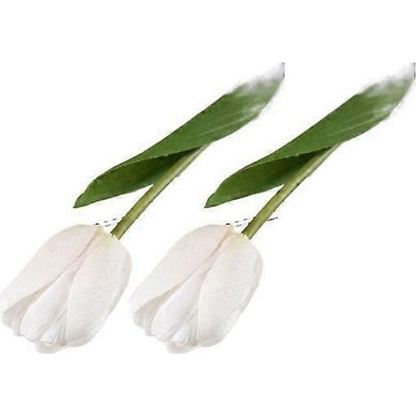 Fleur artificielle magnifique et inaltérable, tulipe de Pâques et de printemps, décoration intérieure.blanc (1/5)