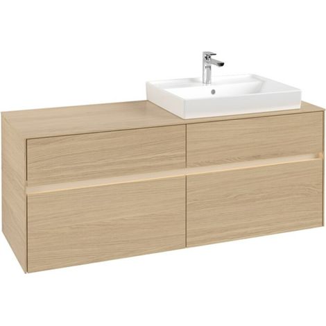 V&B Waschtischunterschrank Collaro 140x54,8x50cm, WT r, LED 10W, Nord Oa (1/3)