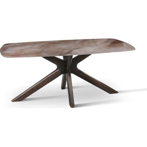 Tavolo Rettangolare 90x180x76 cm in Ceramica Marmo Gemini Alabastro (1/3)
