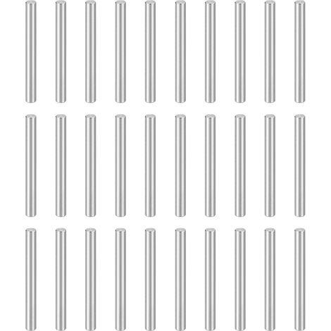50pcs Goujons D'Assemblage M5(5mm) x 60mm 304 Acier Inoxydable Cylindrique Chevilles De Support D'Étagère Tige D'Élément De Fixation Pour Metal Devices Wood Furniture, Silver (1/5)