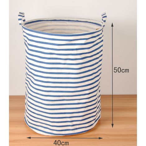 Panier À Linge - Autoportant - Rabattable - Avec Cordon De Fermeture Et Poignée En Cuir - 60 L (1/5)