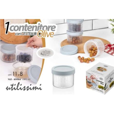 Contenitore Alimentare per Olive a Vite - 11x8 cm