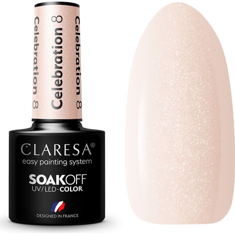 Esmalte de uñas híbrido Claresa Celebration 8-5 g (1/3)