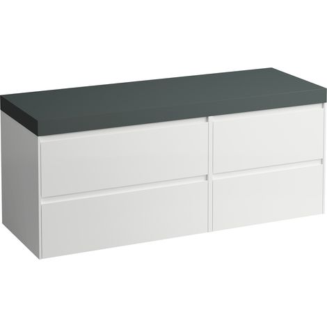 LAUFEN LANI Plan de toilette gris trafic, avec meuble (1/3)