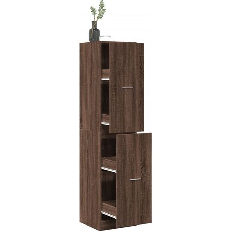 Armoire apothicaire-Meuble de rangement chêne marron 40x41x174,5 cm bois ingénierie 477108 (1/5)