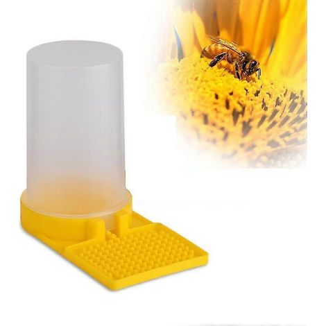 Abreuvoir multifonctionnel pour apiculture, en plastique jaune, pour l'alimentation en liquide (1/5)