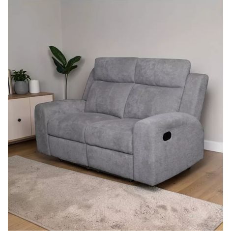 divano 2 posti bellahome "astrid" grigio con recliner 171x94x104 cm (1/4)