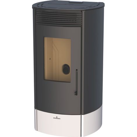 BRONPI - Estufa de Pellet Color Marfil con Wifi Incluido De Serie Modelo TREBOL-MF de 9 kW