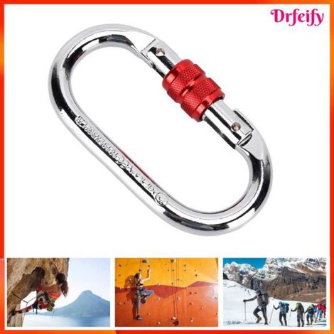 Akozon Mousqueton d'escalade Climbing Carabiner Vertical 25KN O Ring Spring Loaded For Backpackers Hikers NEW quincaillerie verrous (1/5)