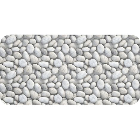 TAPPETINO DA BAGNO Pietre - Grigio - Ovale 120x60 cm