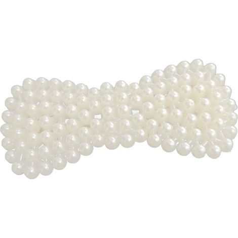 Pinces à Cheveux en Fausses Perles pour Femmes (noeud papillon rond) Matériau en Fer Plastique, Bords Doux Accrocs, adapté aux Cheveux épais ou Fins, pour une Utilisation Quotidienne (1/5)