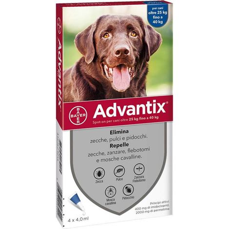 Bayer Advantix Spot On 4 Pipette Cani 25-40 Kg