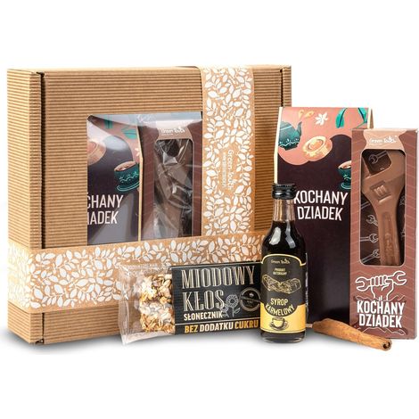 Geschenkset zum Großvatertag, Kaffee, Schokolade, Karamellsirup (1/5)