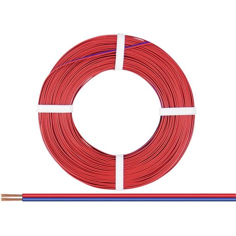 225-020 Fil de câblage 2 x 0.25 mm² rouge-bleu 50 m W181292 (1/2)