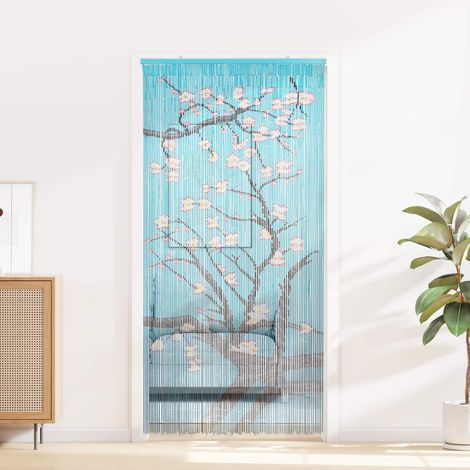 vidaXL Tenda per Porta Antinsetti multicolore 200 x 100 cm Bambù