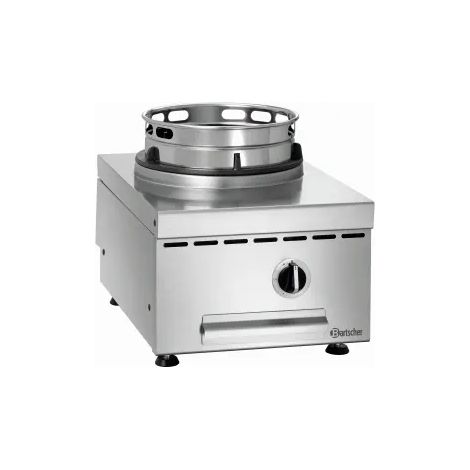 Wok inox à gaz sur support, 11 500 W, GAZ