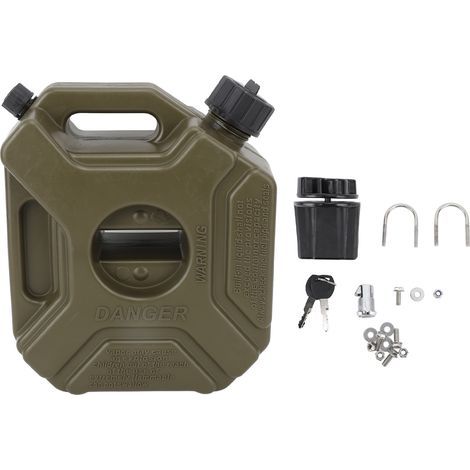 Akozon Réservoir D'essence Pour Moto De Gaz 3 L 0.75 Gallon Bidon D'essence De Fioul De Réservoir De Secours Pour La Plupart Des Voitures Motos Utv Atv Véhicules Tout-Terrain. (1/5)