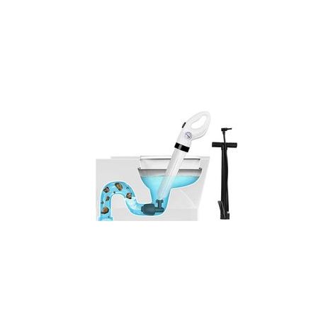 Déboucheur de Toilettes, Déboucheur de Canalisation WC à Haute Pression avec Baromètre, Débloqueur de Piston de Toilette, Débouchage pour Toilette, Évier, Baignoire (1/4)