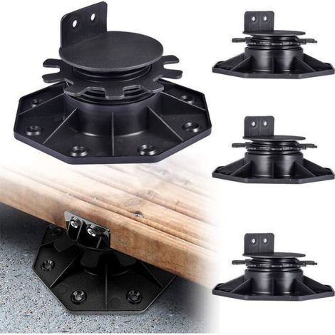 Base Decorative - Hauteur Regeable 30 A 60 Mm - Pour Terrasse Sous-Structure - Lot De 5 (1/5)