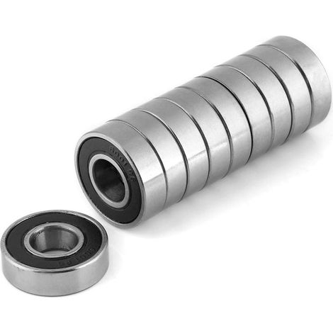 10 derniers roulements à billes à rainure profonde scellés en caoutchouc multi-usage durable 6001‑2RS (12x28x8mm) (1/5)