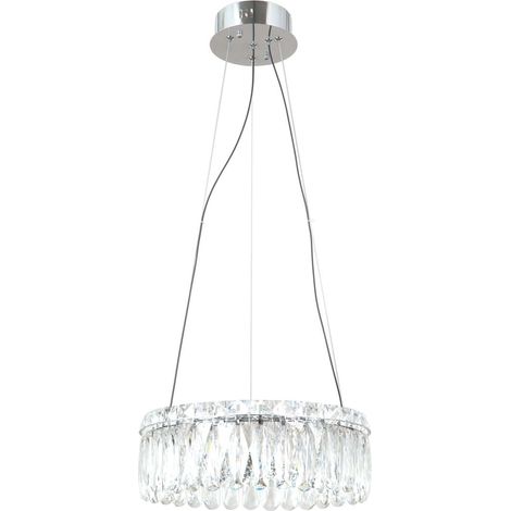 Lampadario glamour cristallo tondo Ø39 cromato LED 24W Italux (1/2)