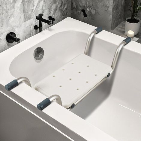 Verstellbarer Badewannensitz – 1 Stück – Aluminium und PE – Verstellbarer, rutschfester Sitz – Für Senioren und Schwangere – 73,5 bis 83,5 cm (1/5)