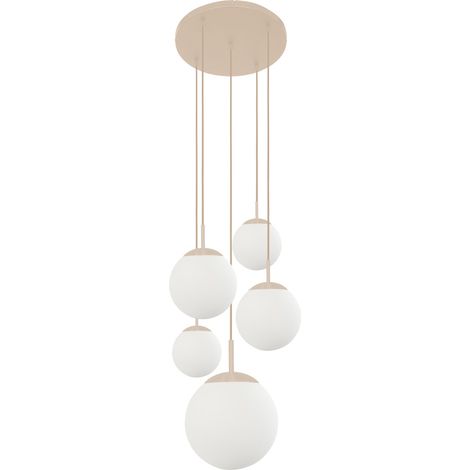 Suspension - crème - Bollique - verre - Ø 60cm - E27 - 2730CR - (1/4)