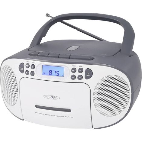 Reflexion RCR2260GR Radio CD FM AUX, CD, Cassette Grigio e bianco (1/5)