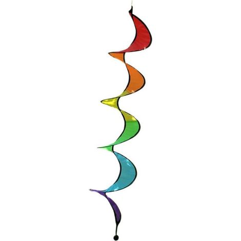 Girouette Spirale, Girouette De Camping, Wind Twister Suspendu, Girouette Colorée à Suspendre, Jardin Décoration Jouet Spirale, Spinner De Camping De Vent Arcenciel, Moulin à Vent en Spirale Coloré