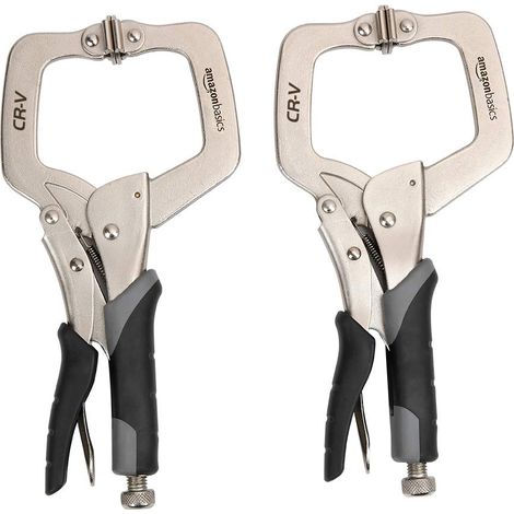 Pince à étau soudage en métal - 28 cm, 11-inch, Lot de 2, Noir/Argenté (1/5)