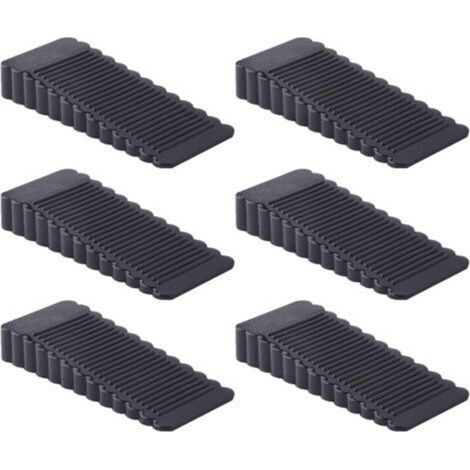 6 Pcs Arrêts de portes,cale de porteen Caoutchouc Antidérapant (Noir) (1/5)