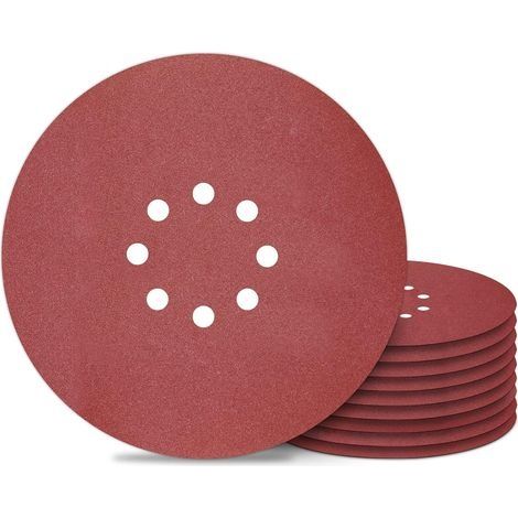 Disque Ponçage 225 mm Disques Abrasif 8 Trous Grain 180 pour Ponceuse Murale Papier Abrasifs 20 PCS (1/5)