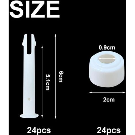 24 pezzi Perni per piscina, Perni di ricambio, Guarnizioni in plastica per piscina, Perni in plastica, Guarnizioni per piscina, Perni per telaio piscina, Perni di tenuta per piscina (24 pezzi)-R (1/4)
