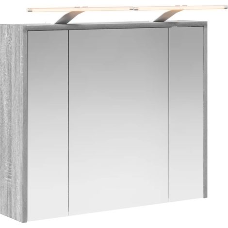 Maison Exclusive - Mobiletto per specchio da bagno Grigio Sonoma