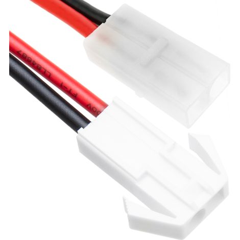 BeMatik - Câble adaptateur compatible avec mâle Tamiya à MiniTamiya mâle croisé 200mm (1/5)