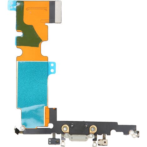 Câble flexible de recharge USB avec connecteur de port de charge pour iPhone 8 Plus, blanc (1/5)