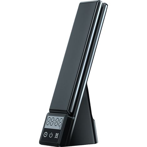 Lampe de bureau LED multifonctionnelle, lampe de bureau 3 en 1 avec protection oculaire, chargeur sans fil et horloge. (1/5)