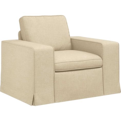 Sofa Cream 103 x 80 x 82 cm Fabric vidaXL (1/5)