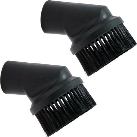 Brosse plumeau pour aspirateur - Convient pour Miele et tubes de 35 mm - noir - non rotatif - Pour meubles, plinthes, rideaux - 2 pièces (1/5)