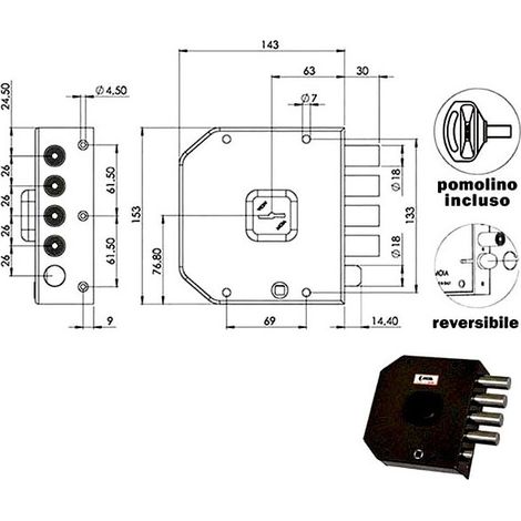 Cerradura Sic.Semplice Sx Dm A412 Moia