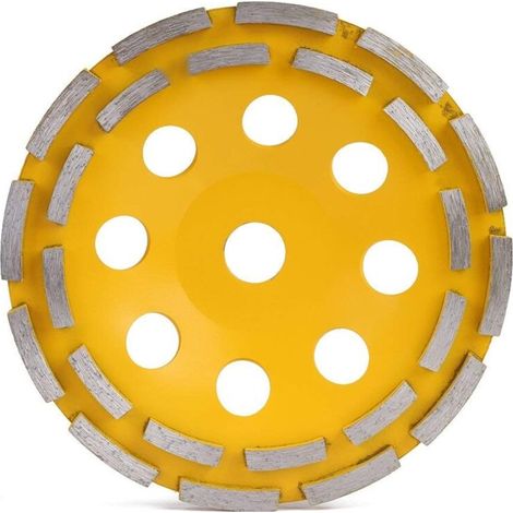 180mm Grinding Disc, Double Row Diamond Grinding Disc for Concrete, Brick Cutting, for Angle Grinder (Inner Diameter: 22.23 mm) - LIAIKI