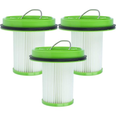 vhbw 3x Filter compatible with Greenworks GD24SVK4S Vacuum Cleaner - HEPA filter Green White (1/4)