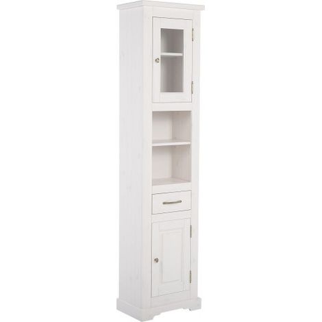 Colonne de salle de bain Sophie - 45 x 30 x 190 cm - Grande armoire - Livraison gratuite (1/5)